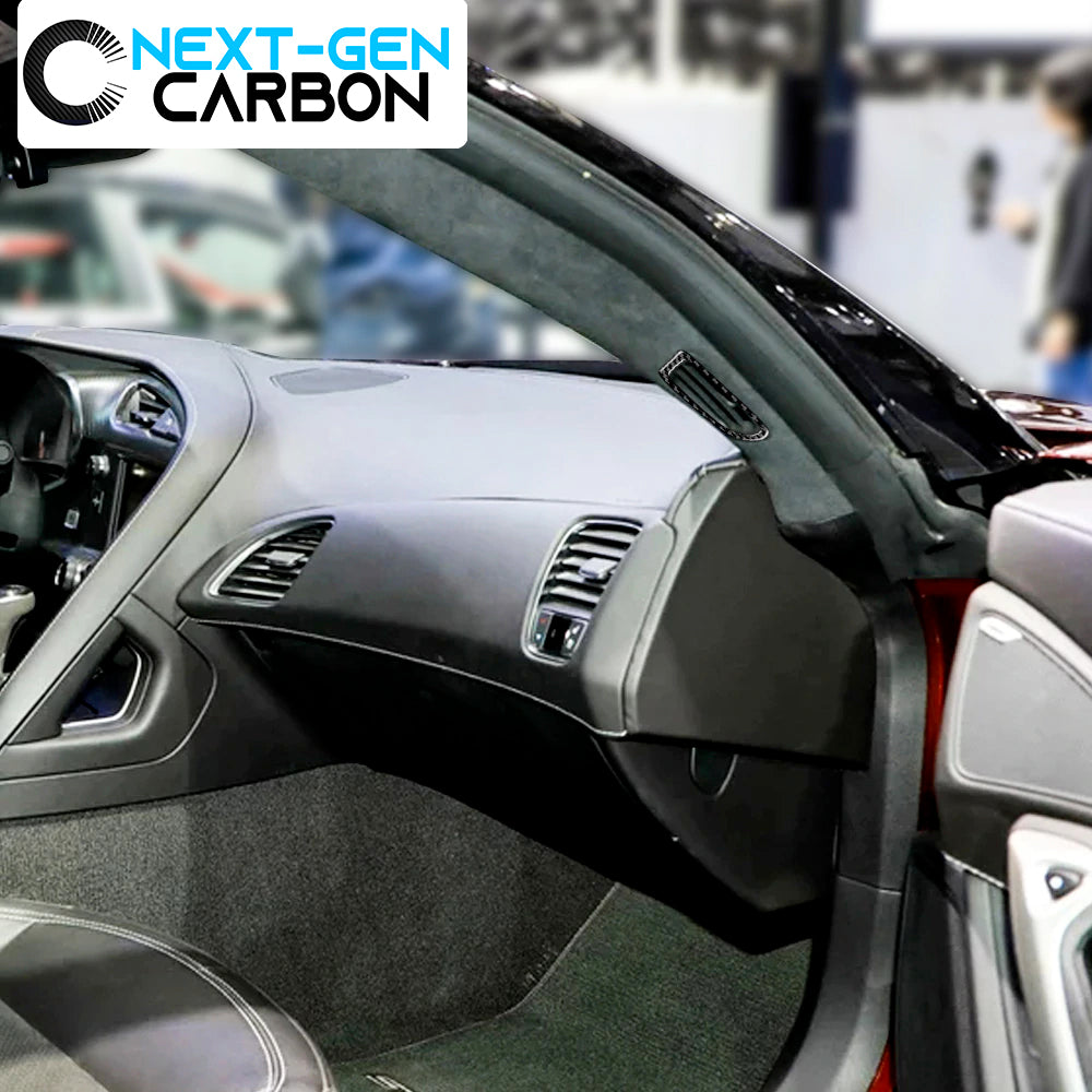 2014 - 19 C7 Corvette Carbon Fiber Side Vent Defogger Trim Covers | Next-Gen Carbon