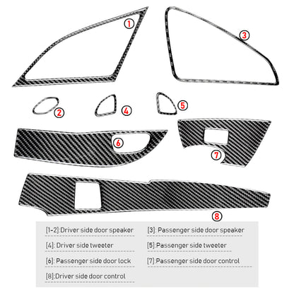 2014 - 19 C7 Corvette Carbon Fiber Window Switch + Speaker Trim Kit | Next-Gen Carbon