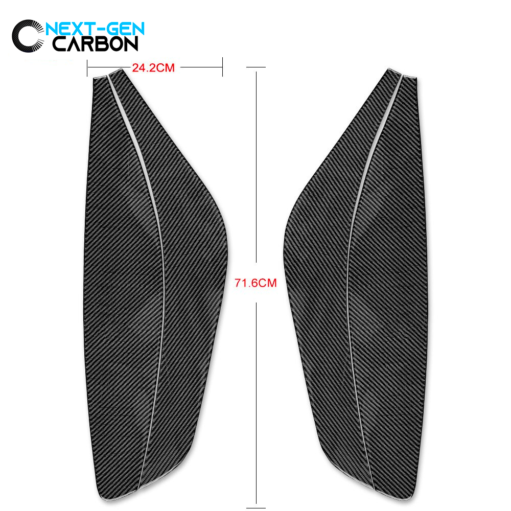 2010 - 15 Camaro Real Carbon Fiber Door Panel Overlays (Coupe/Convertible) | Black / Red Carbon