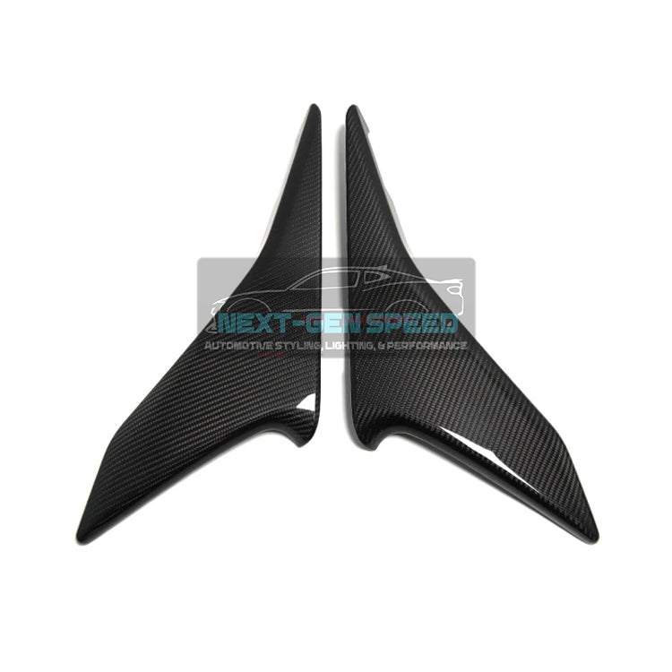 C8 Corvette Carbon Fiber Inner Door Panel Lower Trim Cover | Black / Red