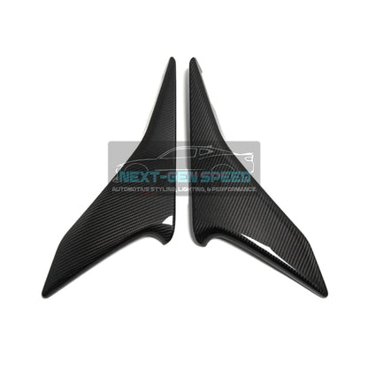 C8 Corvette Carbon Fiber Inner Door Panel Lower Trim Cover | Black / Red