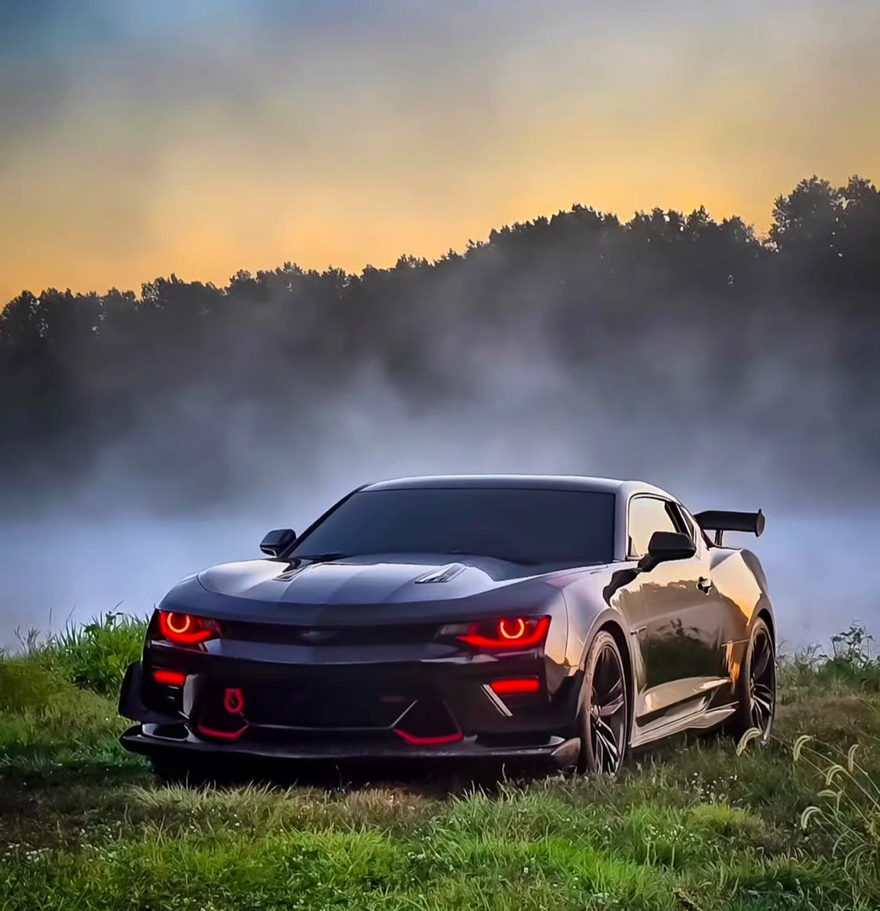 2016 - 18 Camaro Prebuilt Color Changing Headlights | Flowseries/RGB | Halo Ring | Demon Eye image 2