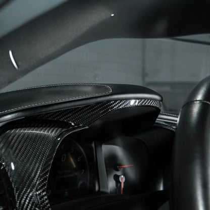 Corvette C7 Dry Carbon Fiber Speedometer Trim Cover Set image 7