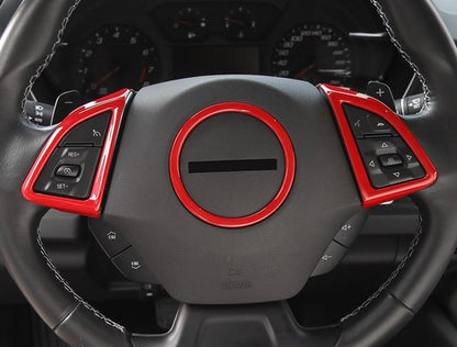 2016 - 24 Camaro Steering Wheel Trim Cover Kit  | Colored / Carbon Fiber image 6