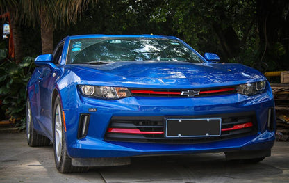 2016 - 18 Camaro LT/RS Colored Front Grille Trim Inserts ABS | Red/Blue/Chrome