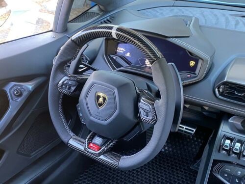 2014 - 24 Lamborghini Huracan Custom Carbon Fiber Steering Wheel | Next-Gen Carbon image 3