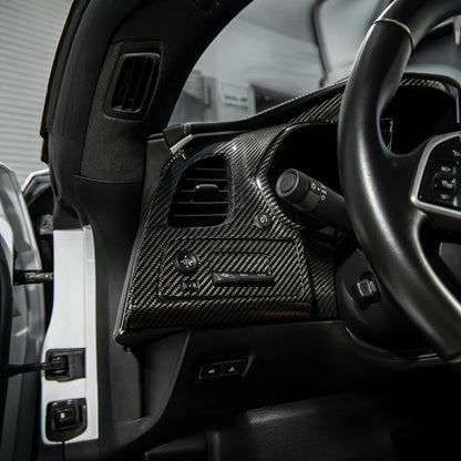 Corvette C7 Dry Carbon Fiber Driver Dashboard Trim Cover image 5