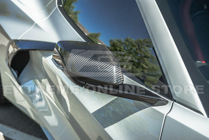 C8 Corvette Carbon Fiber Mirror Cover Caps