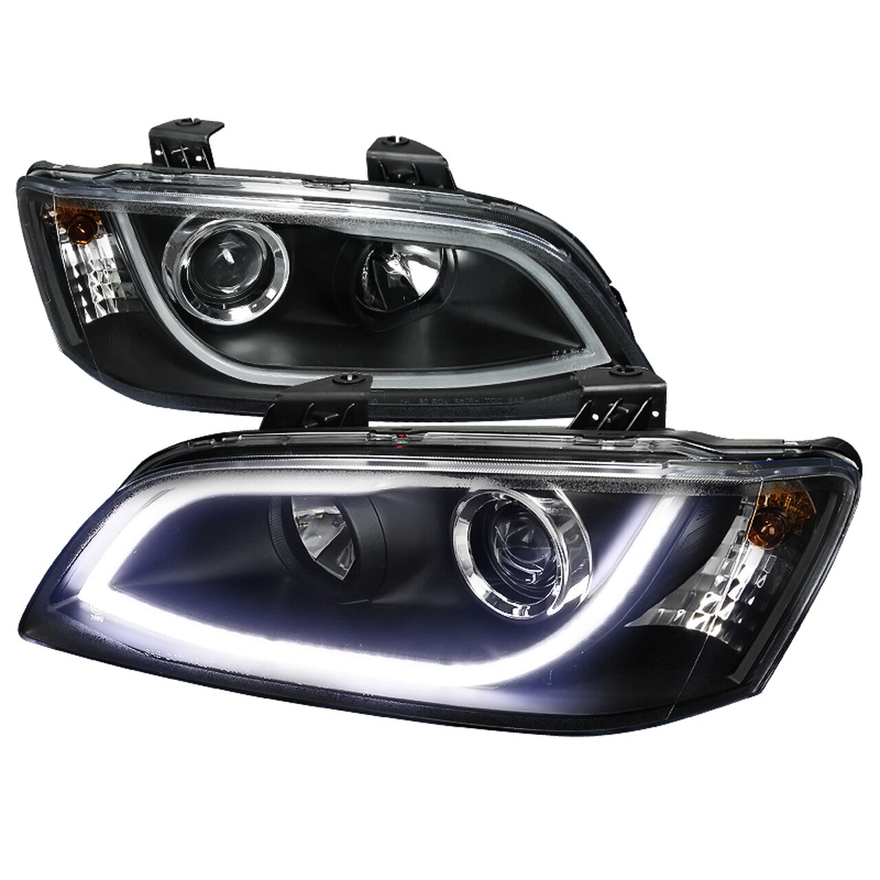 2008 - 09 Pontiac G8 LED Bar Projector Headlights (Matte Black Housing/Clear Lens)