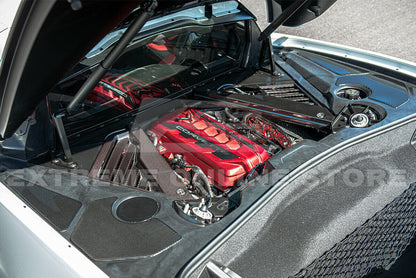 C8 Corvette Carbon Fiber Engine Bay Trim Panel Overlay Cover Kit