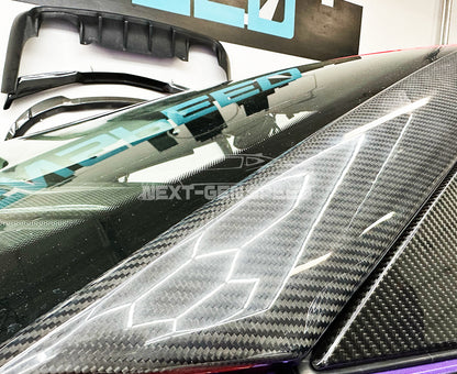 C8 Corvette Carbon Fiber Exterior Windshield Pillar Covers