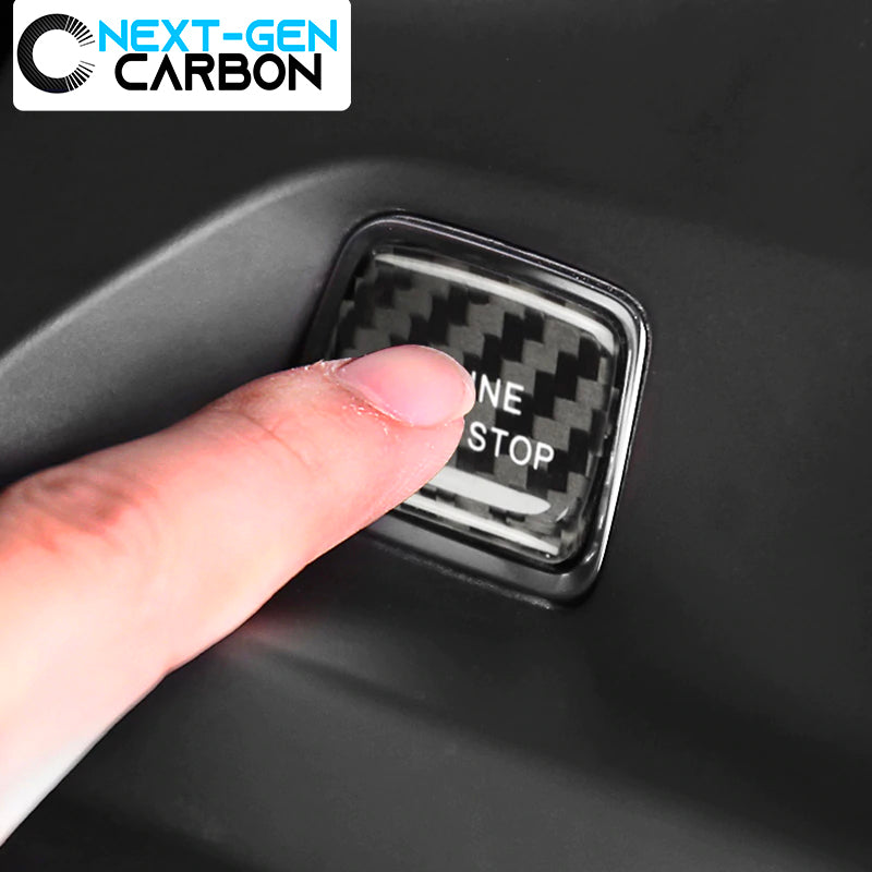 2016 - 24 Camaro / 2014 - 19 C7 Corvette Carbon Fiber Push Start Button Cover | Next-Gen Carbon