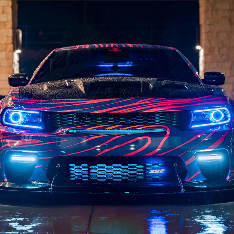 Dodge Charger Widebody RGB Flow Series Color Changing Front LED DRL Fog Lights