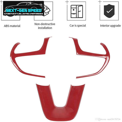 2015 - 24 Challenger/Charger Colored Steering Wheel Cover Kit