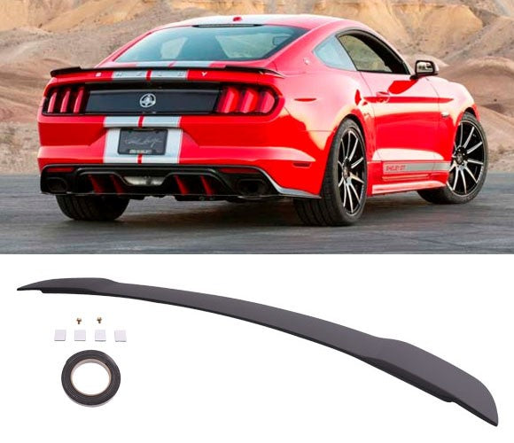 2015 - 24 Ford Mustang GT Style Painted Matte Black Trunk Spoiler