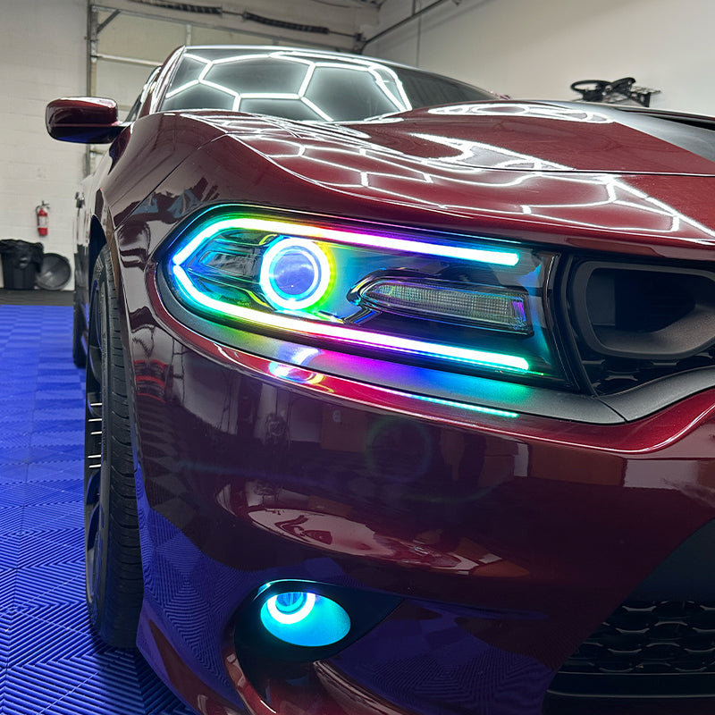 2015 - 24 Dodge Charger Pre-Built RGB Color Changing Headlights | Next-Gen Flow image