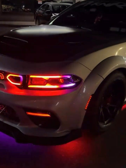 Dodge Charger Widebody Flow RGB DRL Fog Light Trim Covers image 2