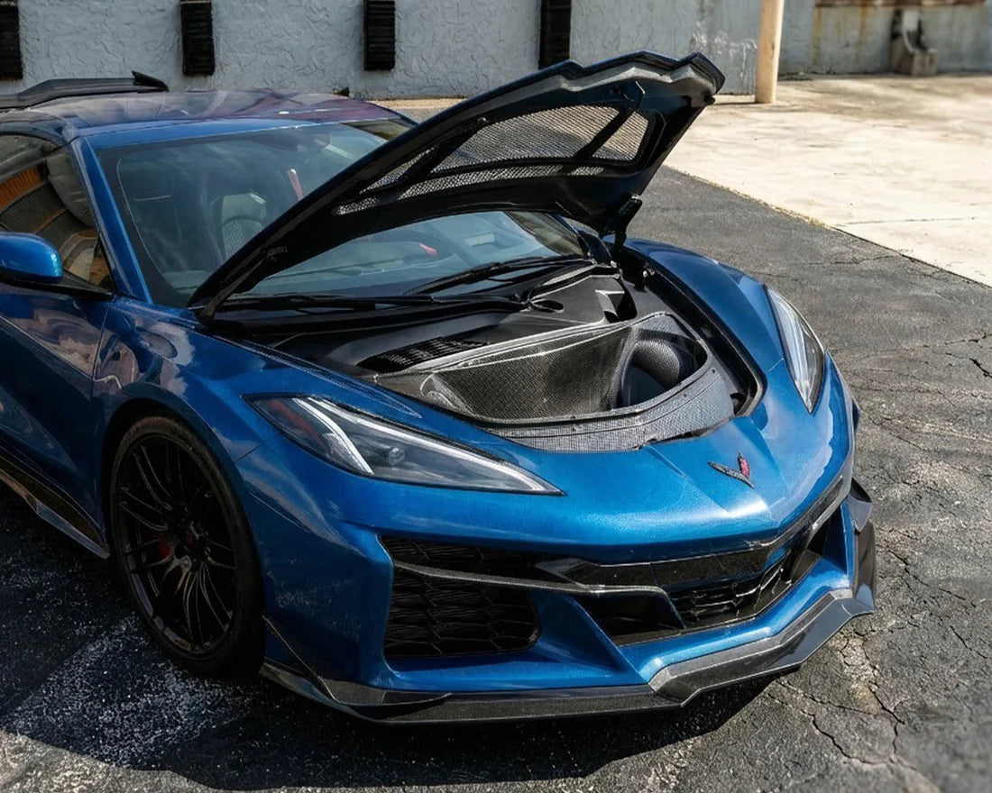 C8 Corvette ZR1 Style Functional Hood | Carbon Fiber image 8