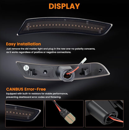 2016 - 24 Camaro Smoked RGB LED Side Markers image 4