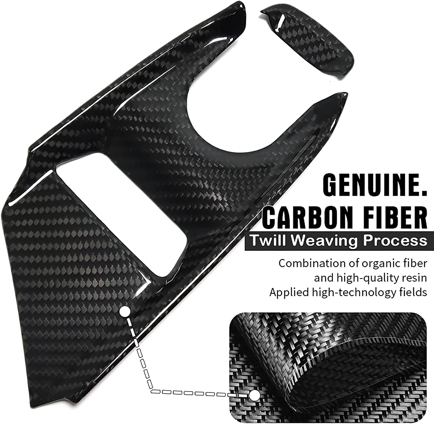 C8 Corvette Carbon Fiber Mode Selector Control Plate Cover | Black / Red Carbon