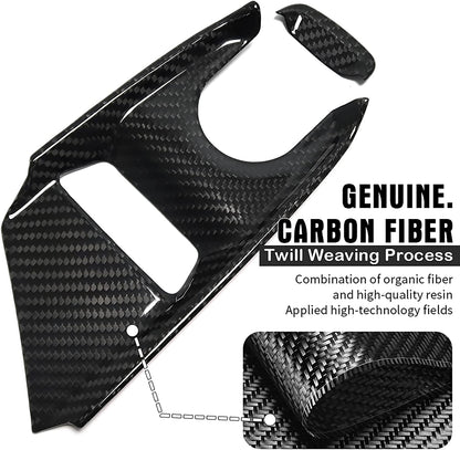 C8 Corvette Carbon Fiber Mode Selector Control Plate Cover | Black / Red Carbon