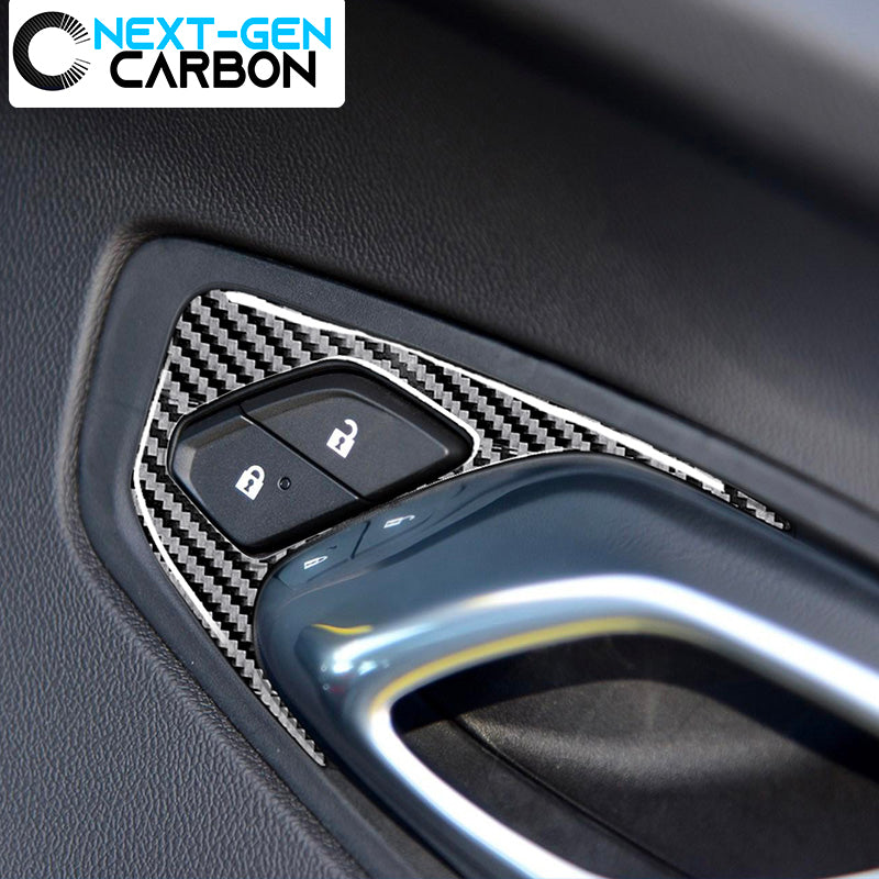 2016 - 24 6th Gen Camaro Carbon Fiber Interior Door Handle Cover Kit | Next-Gen Carbon image 8