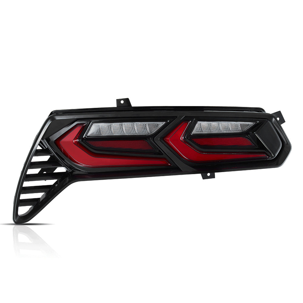 2014-19 C7 Corvette C8 Style RGB Flow Sequential Smoked LED Rear Tail Lights image 2