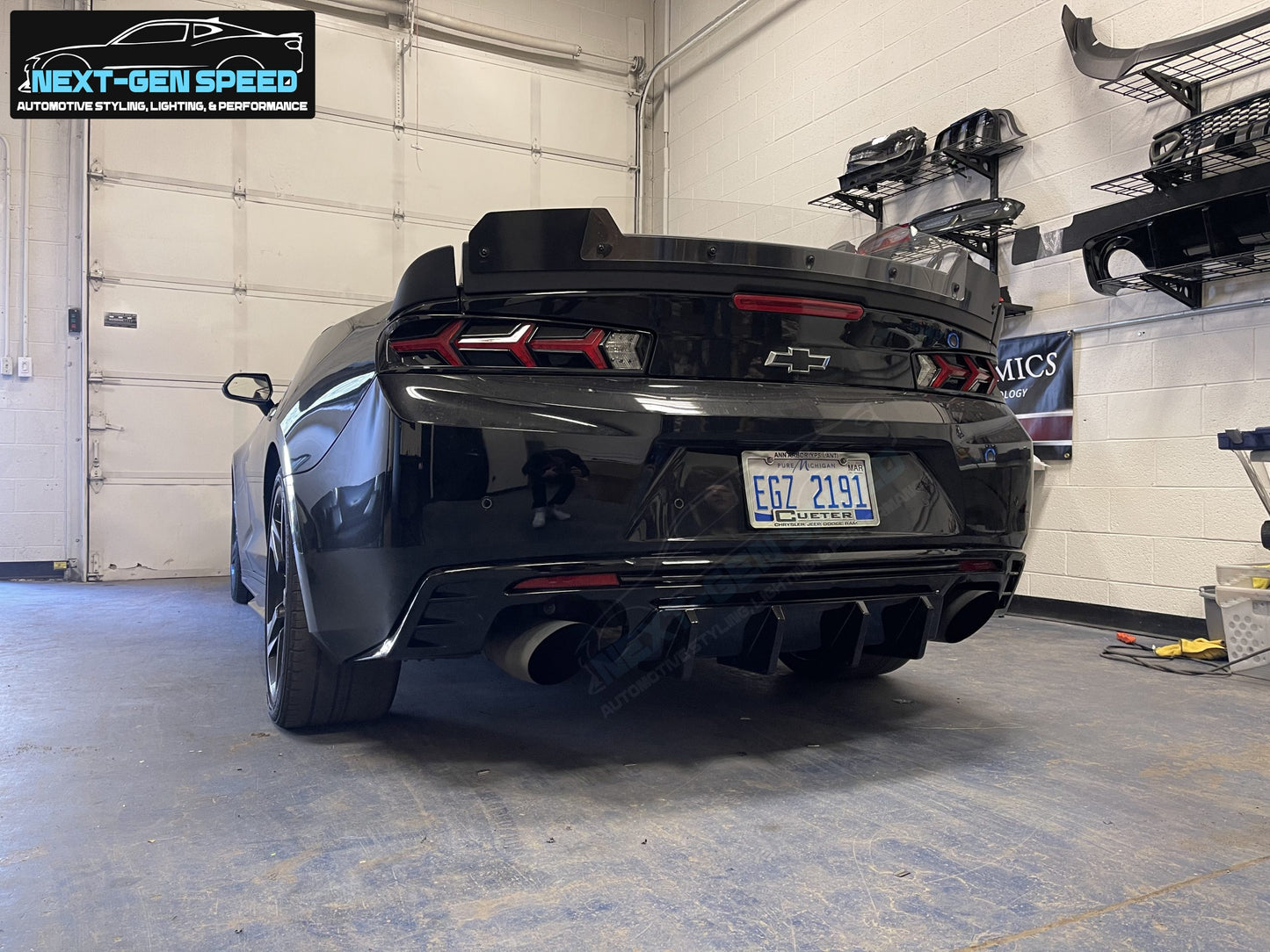 2016 - 24 Camaro Gloss/Matte/Carbon 3PC Diffuser | Single Tip/Quad Tip image 3