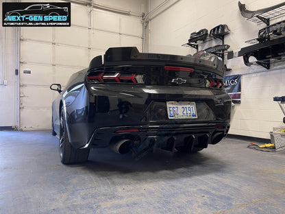 2016 - 24 Camaro Gloss/Matte/Carbon 3PC Diffuser | Single Tip/Quad Tip image 3