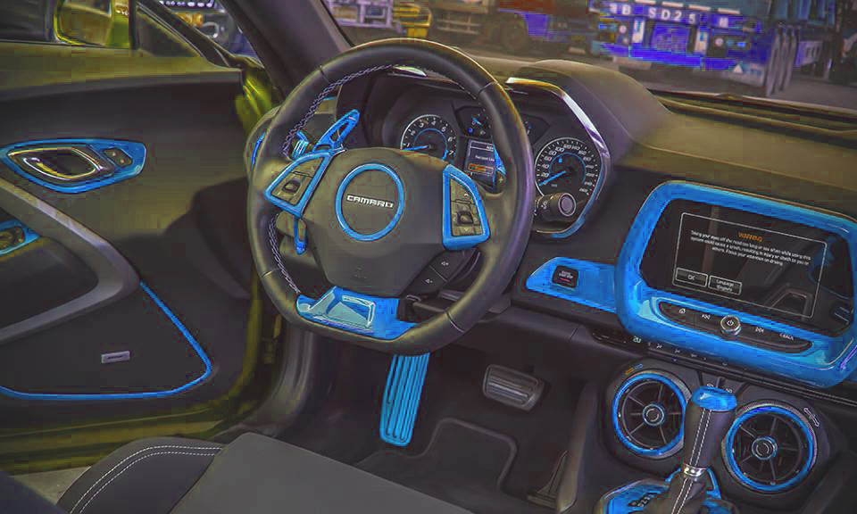 2016 - 24 Camaro Blue Interior Trim Kit