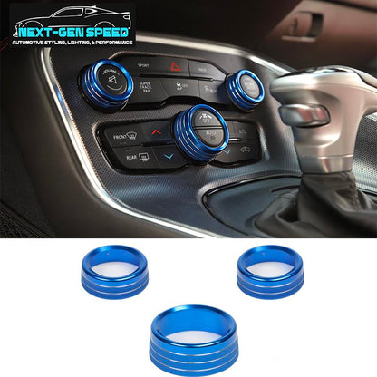 2015 - 24 Dodge Challenger/Charger Colored Aluminum Radio/Climate Control Knobs