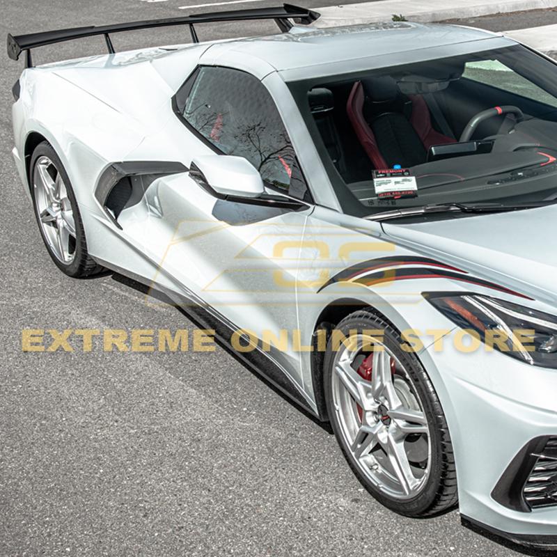 C8 Corvette Z51 Add-on Carbon Fiber Side Skirts Rocker Panels