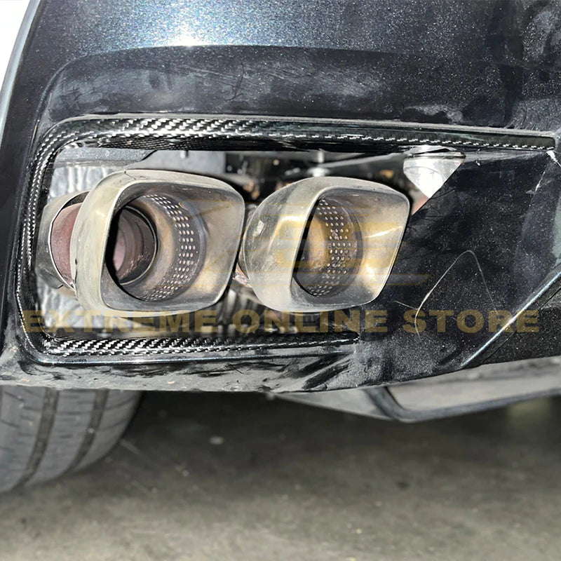 C8 Corvette Stingray Carbon Fiber Rear Diffuser Exhaust Bezels