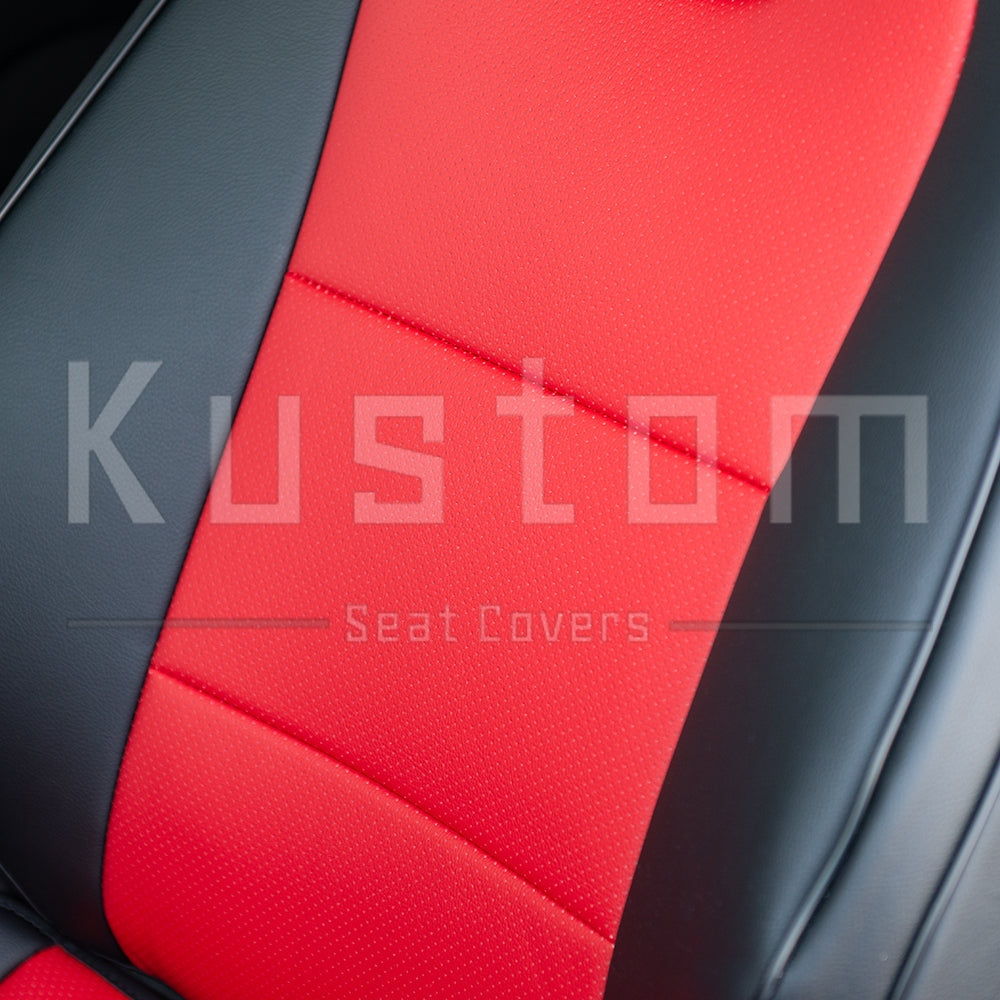 2010 - 15 Camaro Two-Tone Convertible Leather Seat Covers | KustomCover