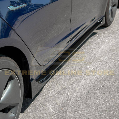 2017 - 24 Tesla Model 3 Gloss Black Performance Side Skirts
