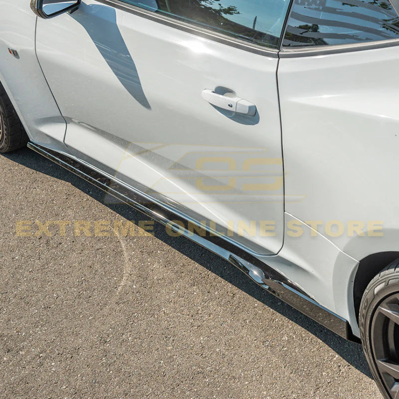 2016 - 24 Camaro 1LE Refresh Style Side Skirts (Unpainted / Gloss Black)