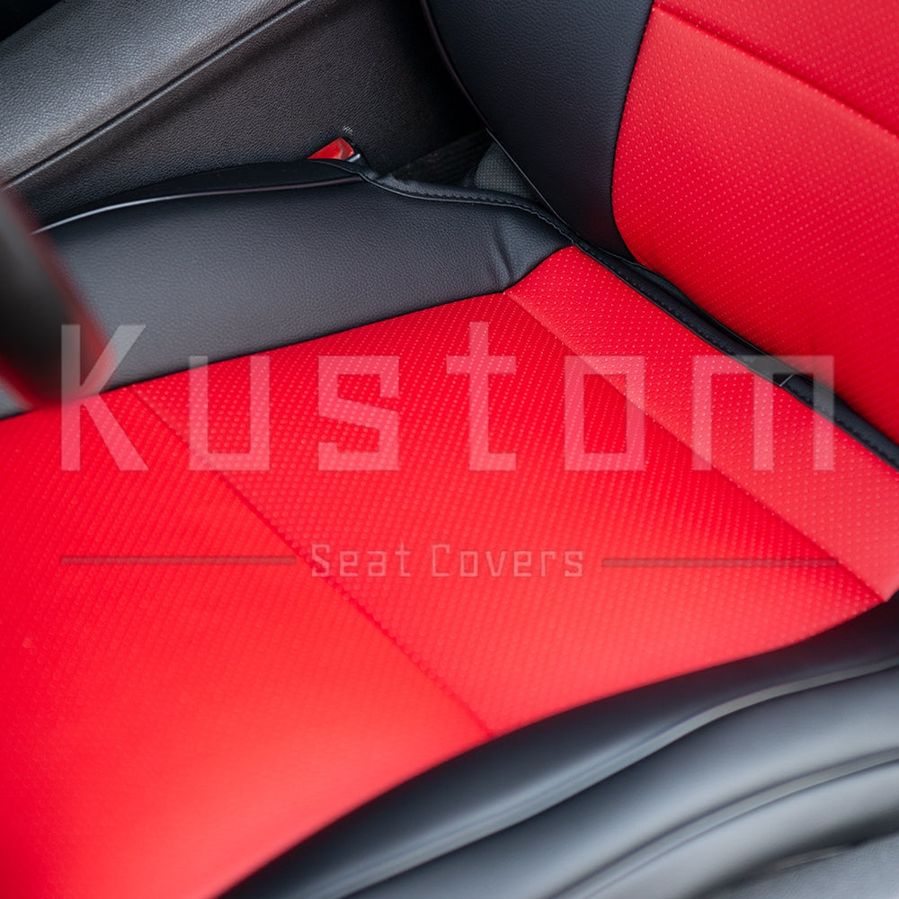 2010 - 15 Camaro Two-Tone Convertible Leather Seat Covers | KustomCover