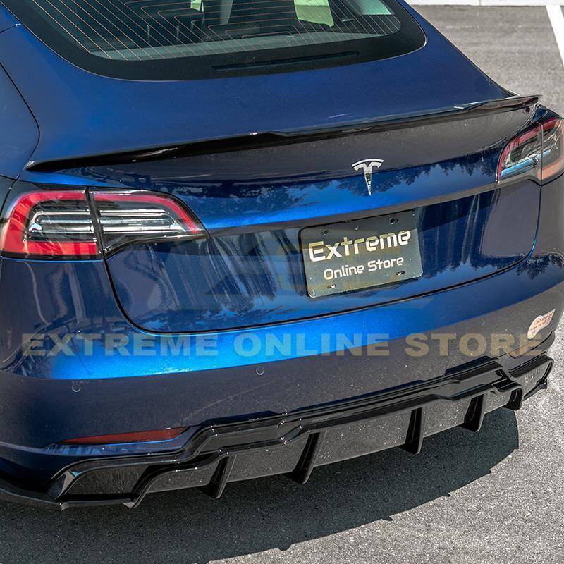 2017 - 24 Tesla Model 3 Gloss Black Rear Trunk Spoiler