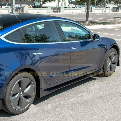 2017 - 24 Tesla Model 3 Gloss Black Performance Side Skirts