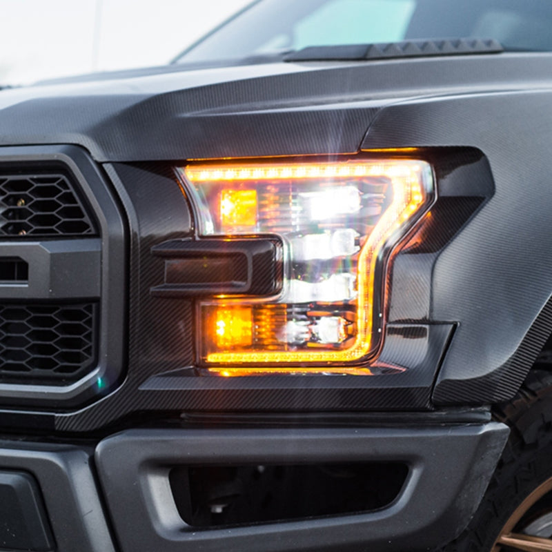 2017-23 Ford F-150 Raptor Carbon Fiber Headlight Cover
