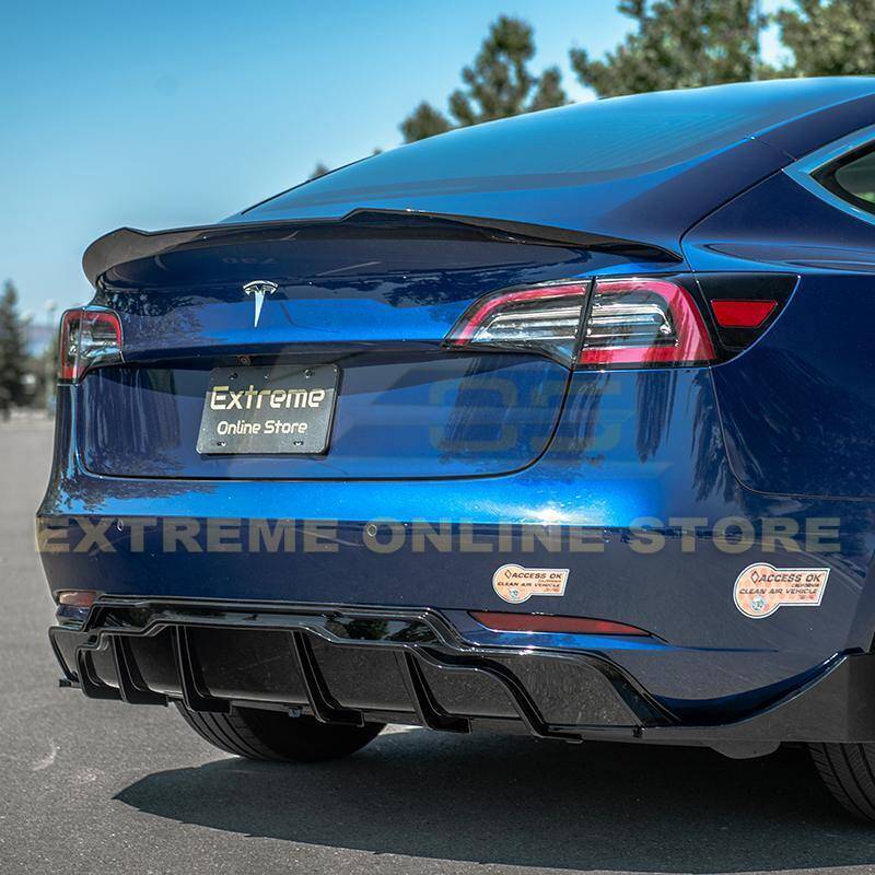 2017 - 24 Tesla Model 3 Gloss Black Rear Trunk Spoiler
