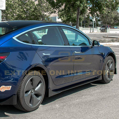2017 - 24 Tesla Model 3 Gloss Black Performance Side Skirts