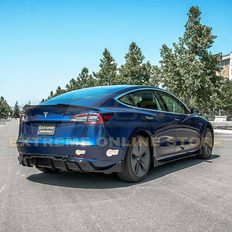 2017 - 24 Tesla Model 3 Gloss Black Rear Trunk Spoiler