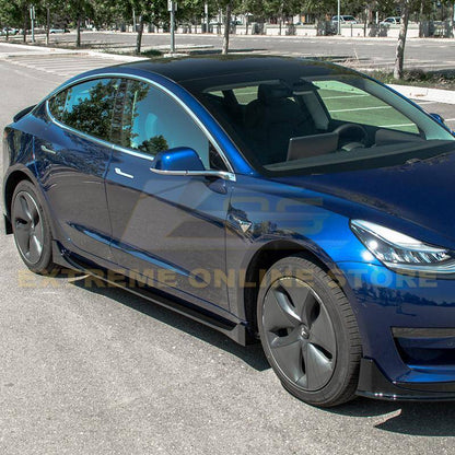 2017 - 24 Tesla Model 3 Gloss Black Performance Side Skirts