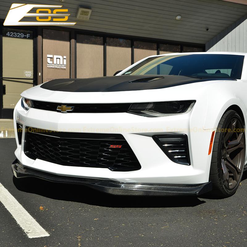 2016 - 24 Camaro SS T6 Carbon Fiber Front Splitter Lip &amp; Side Skirts Kit