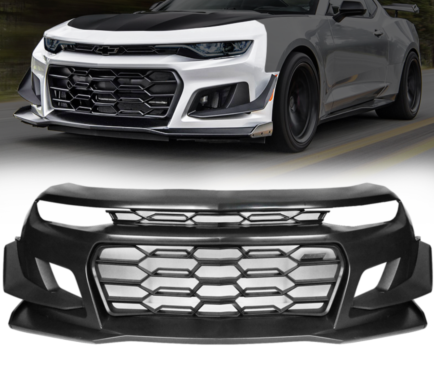 2019 - 24 Camaro 1LE Style Front Bumper Conversion Kit image 0