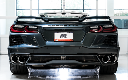 C8 Corvette Stingray Touring Edition Exhaust System (Chrome Silver/Diamond Black Tips) | AWE Tuning
