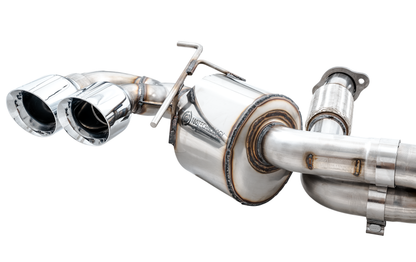 C8 Corvette Stingray Touring Edition Exhaust System (Chrome Silver/Diamond Black Tips) | AWE Tuning