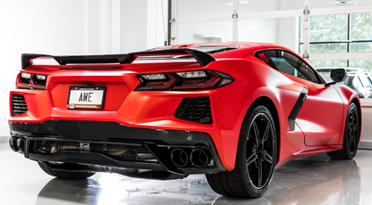 C8 Corvette Stingray Touring Edition Exhaust System (Chrome Silver/Diamond Black Tips) | AWE Tuning