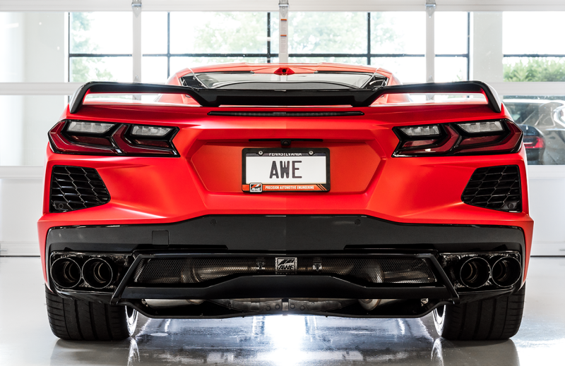 C8 Corvette Stingray Touring Edition Exhaust System (Chrome Silver/Diamond Black Tips) | AWE Tuning